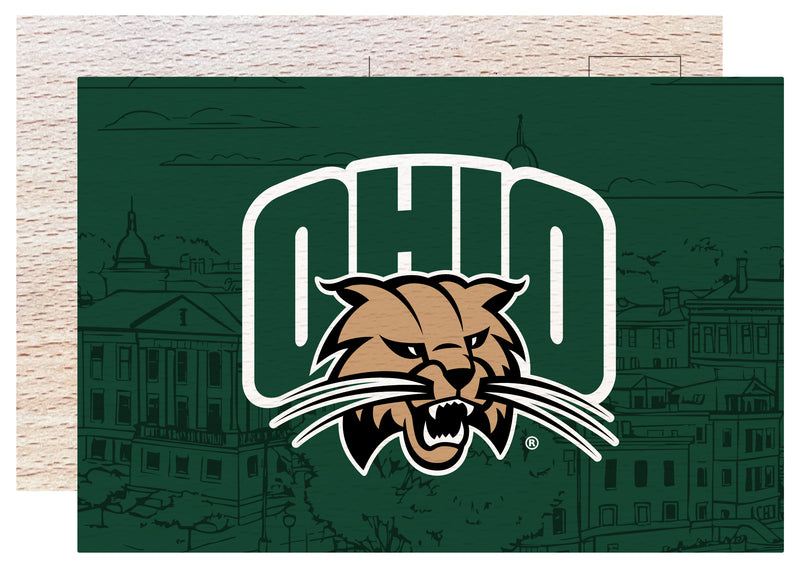 Ohio University Officially Licensed 4x6" Wooden Postcard with Full Color Design