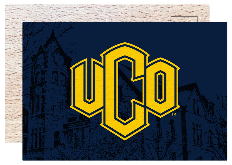 University of Central Oklahoma Bronchos Officially Licensed 4x6" Wooden Postcard with Full Color Design