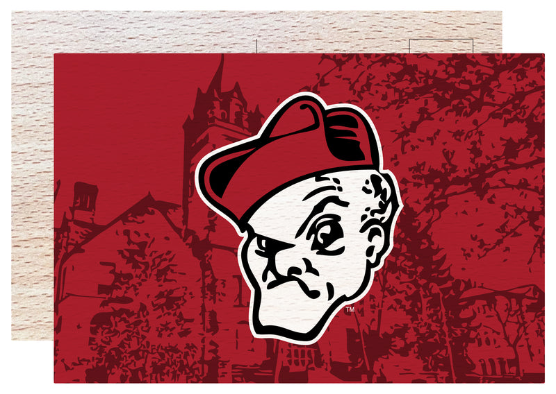 Ohio Wesleyan University Officially Licensed 4x6" Wooden Postcard with Full Color Design