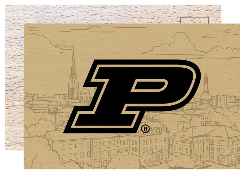 Purdue Boilermakers Officially Licensed 4x6" Wooden Postcard with Full Color Design