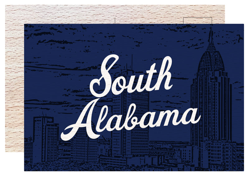 University of South Alabama Officially Licensed 4x6" Wooden Postcard with Full Color Design