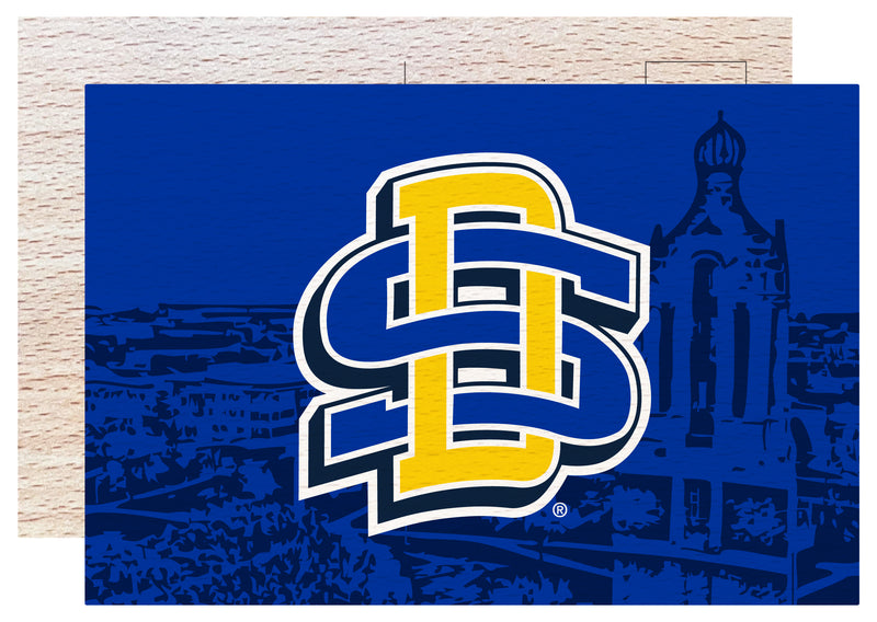 South Dakota State Jackrabbits Officially Licensed 4x6" Wooden Postcard with Full Color Design