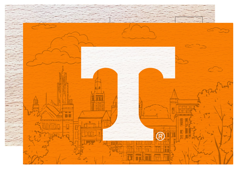 Tennessee Knoxville Volunteers Officially Licensed 4x6" Wooden Postcard with Full Color Design