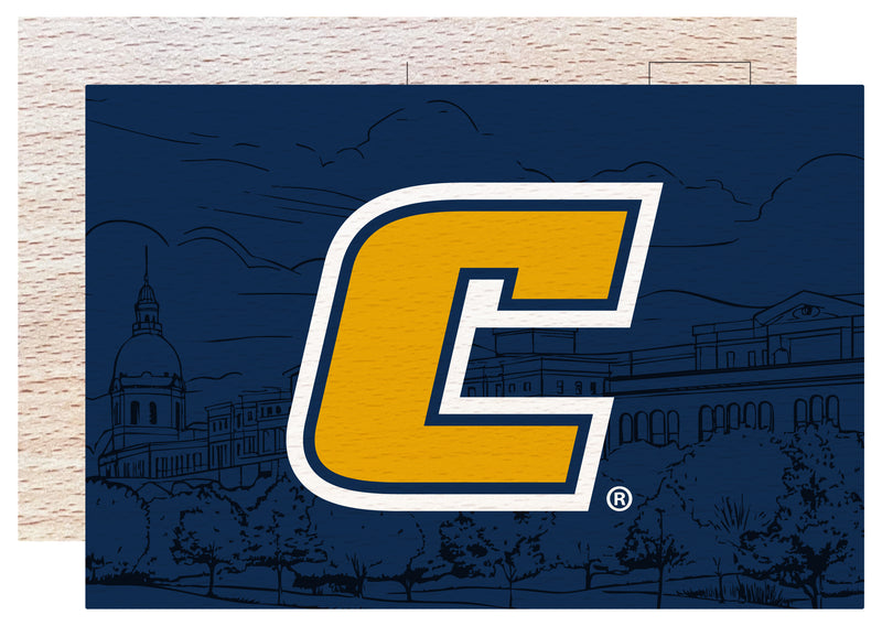 University of Tennessee at Chattanooga Officially Licensed 4x6" Wooden Postcard with Full Color Design