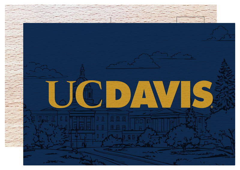 UC Davis Aggies Officially Licensed 4x6" Wooden Postcard with Full Color Design