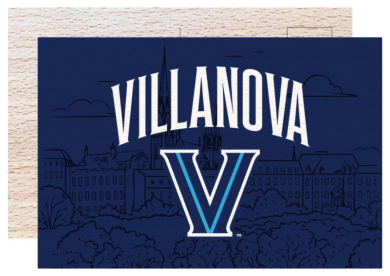 Villanova Wildcats Officially Licensed 4x6" Wooden Postcard with Full Color Design