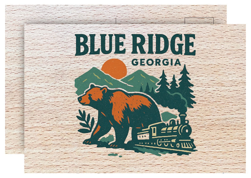 Blue Ridge Georgia Vintage Full Color Vintage Design 4 x 6 Souvenir Wood Postcard