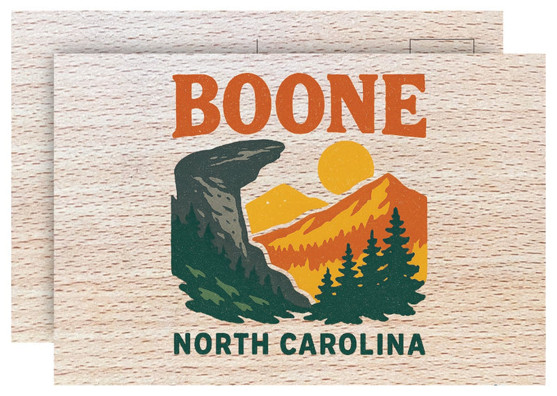 Boone North Carolina Vintage Full Color Vintage Design 4 x 6 Souvenir Wood Postcard