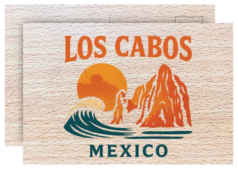 Los Cabos Mexico Vintage Full Color Vintage Design 4 x 6 Souvenir Wood Postcard