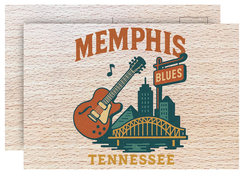 Memphis Tennessee Vintage Full Color Vintage Design 4 x 6 Souvenir Wood Postcard