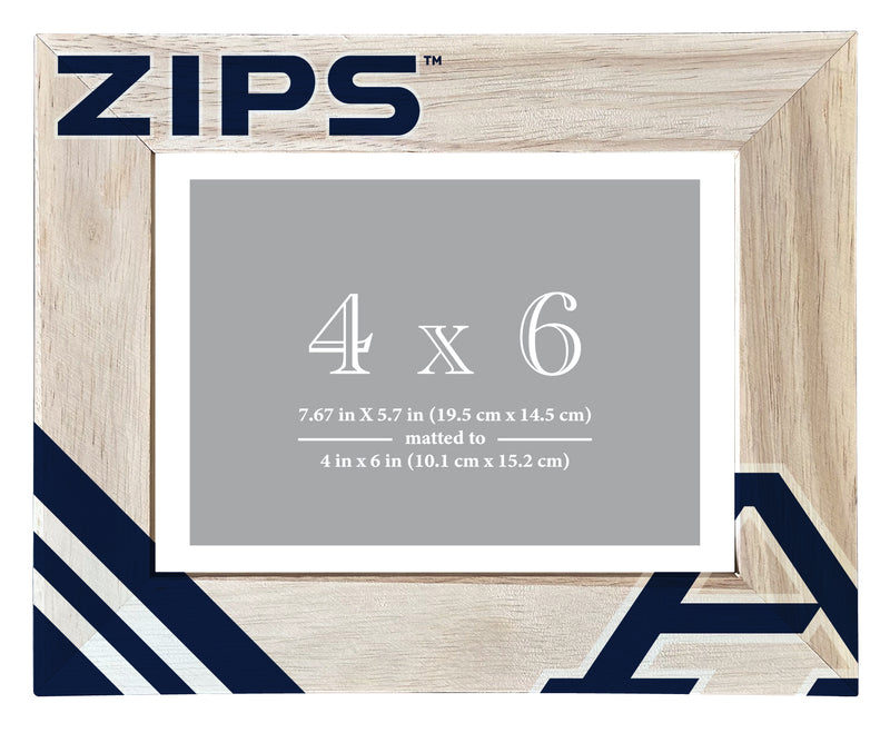 Akron Zips Officially Licensed College Printed Wooden Photo Frame 4x6 – Horizontal Display