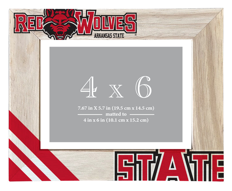 Arkansas State Officially Licensed College Printed Wooden Photo Frame 4x6 – Horizontal Display