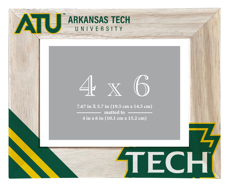 Arkansas Tech University Officially Licensed College Printed Wooden Photo Frame 4x6 – Horizontal Display