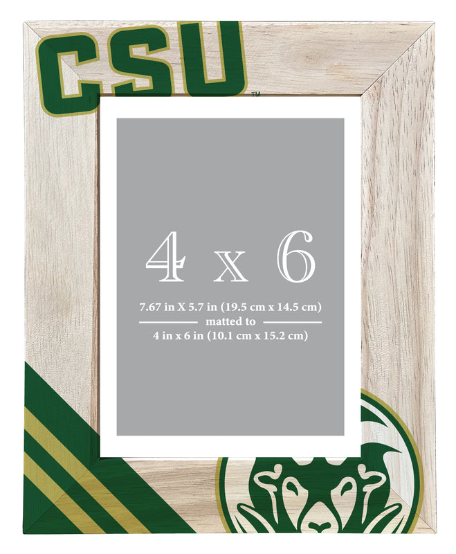 Colorado State Rams Officially Licensed College Printed Wooden Photo Frame 4x6 – Vertical Display