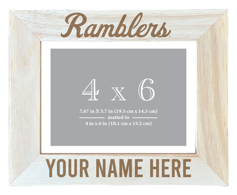 Loyola University Ramblers Customizable Wooden Photo Frame Matted 4"x 6" Officially Licensed Collegiate Product Engraved