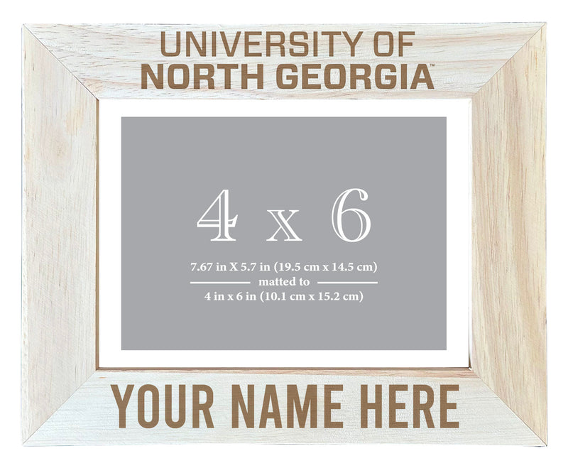 North Georgia Nighhawks Customizable Wooden Photo Frame Matted 4"x 6" Officially Licensed Collegiate Product Engraved