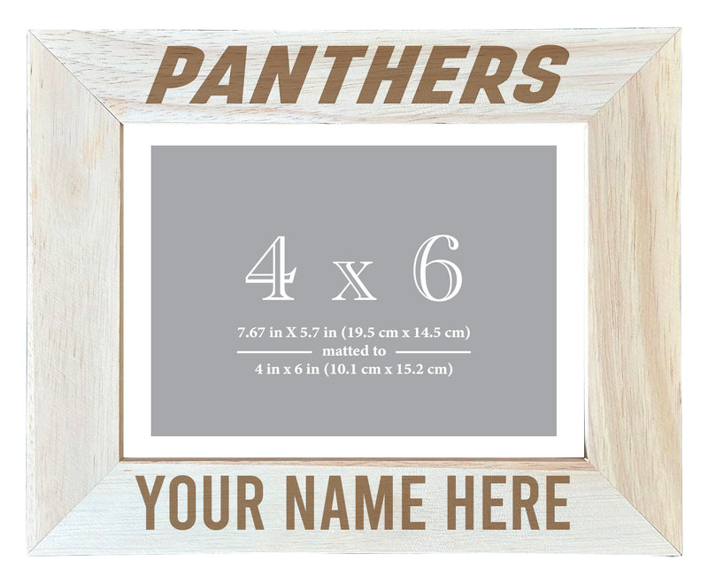 Northern Iowa Panthers Customizable Wooden Photo Frame Matted 4"x 6" Officially Licensed Collegiate Product Engraved