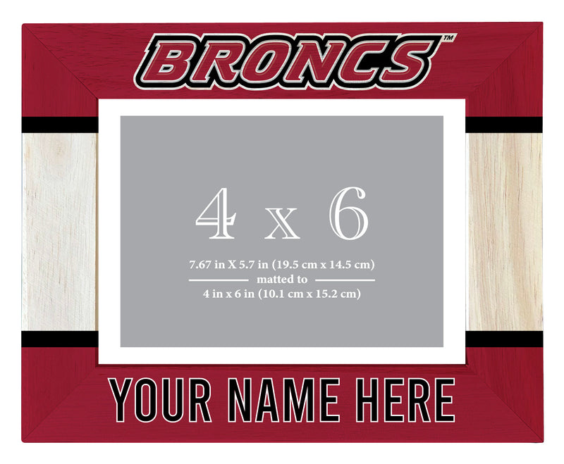 Rider University Broncs Customizable Wooden Photo Frame Matted 4"x 6" Officially Licensed Collegiate Product Printed