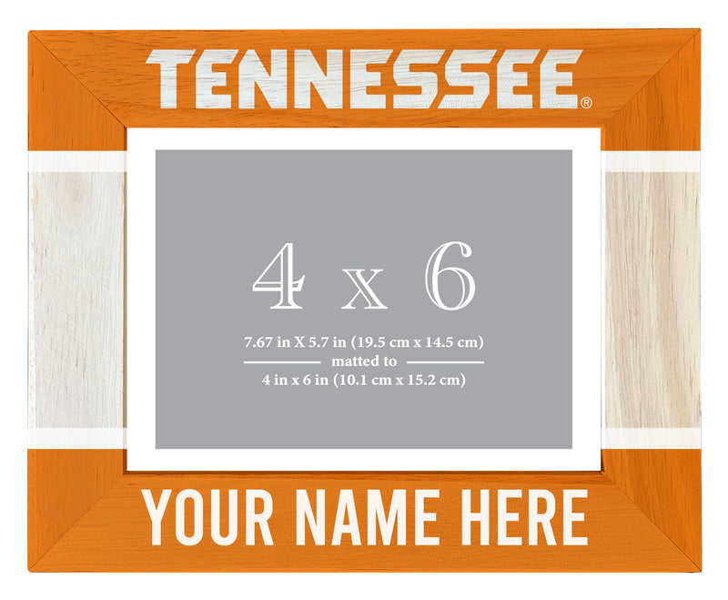 Tennessee Knoxville Customizable Wooden Photo Frame Matted 4"x 6" Officially Licensed Collegiate Product Printed