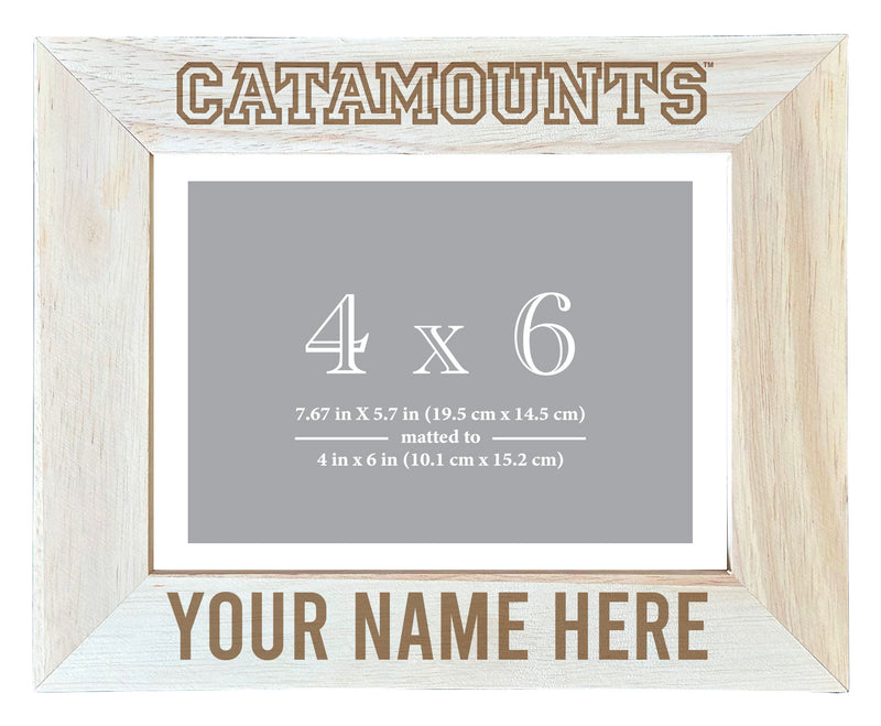 Western Carolina University Customizable Wooden Photo Frame Matted 4"x 6" Officially Licensed Collegiate Product Engraved