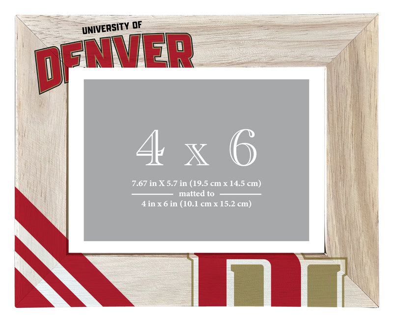 University of Denver Pioneers Officially Licensed College Printed Wooden Photo Frame 4x6 – Horizontal Display