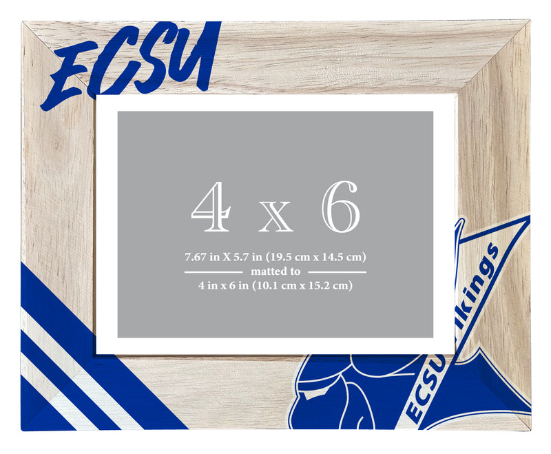 Elizabeth City State University Officially Licensed College Printed Wooden Photo Frame 4x6 – Horizontal Display