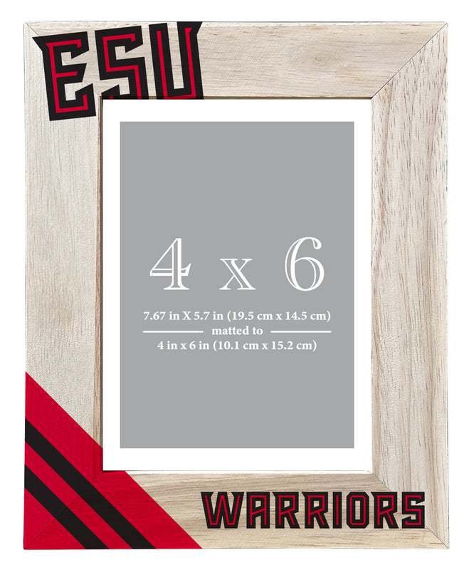 East Stroudsburg University Officially Licensed College Printed Wooden Photo Frame 4x6 – Vertical Display