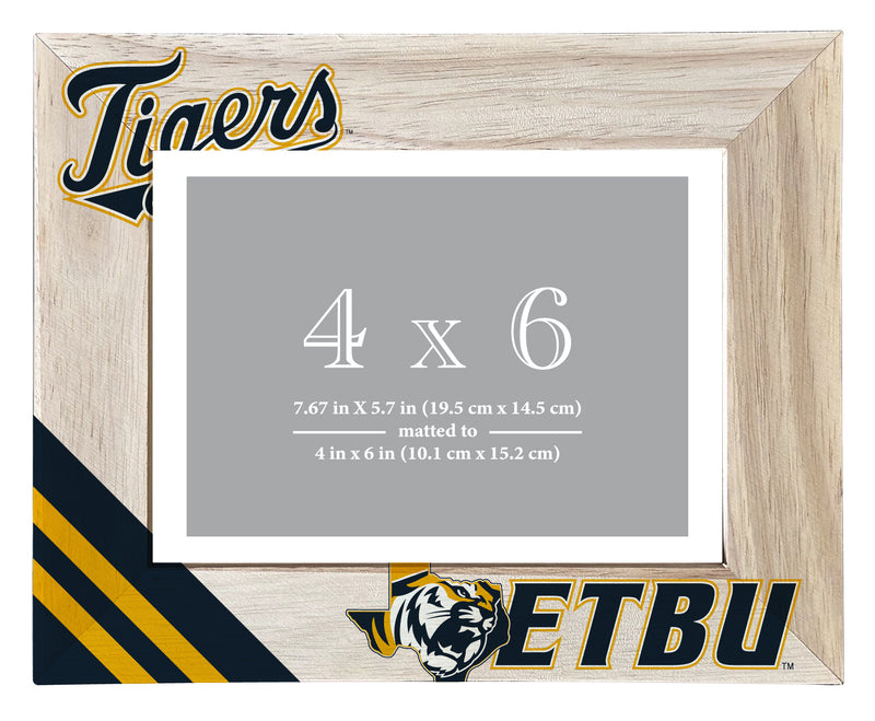East Texas Baptist University Officially Licensed College Printed Wooden Photo Frame 4x6 – Horizontal Display