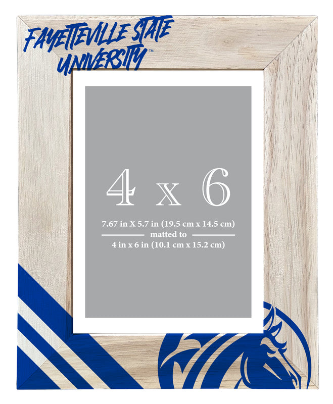 Fayetteville State University Officially Licensed College Printed Wooden Photo Frame 4x6 – Vertical Display