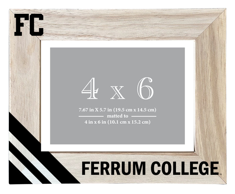Ferrum College Officially Licensed College Printed Wooden Photo Frame 4x6 – Horizontal Display