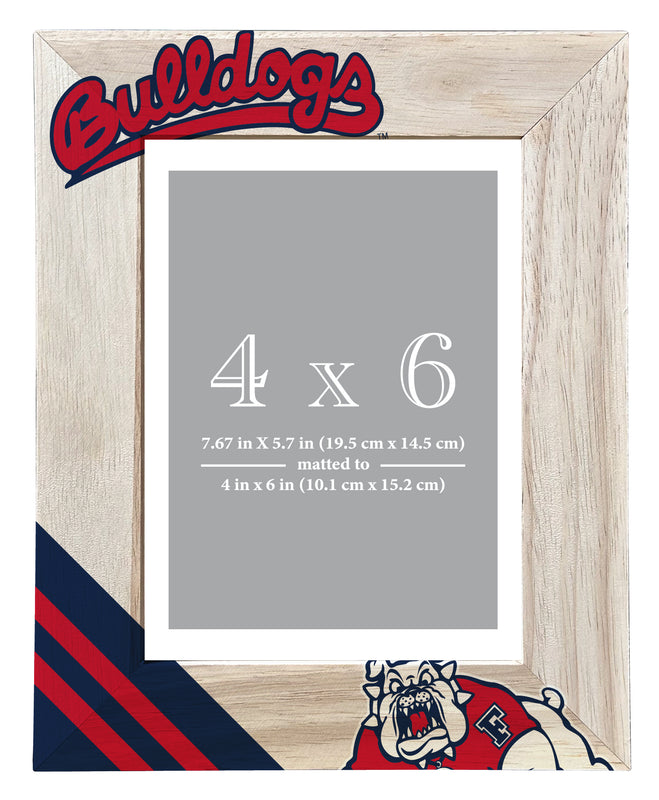 Fresno State Bulldogs Officially Licensed College Printed Wooden Photo Frame 4x6 – Vertical Display