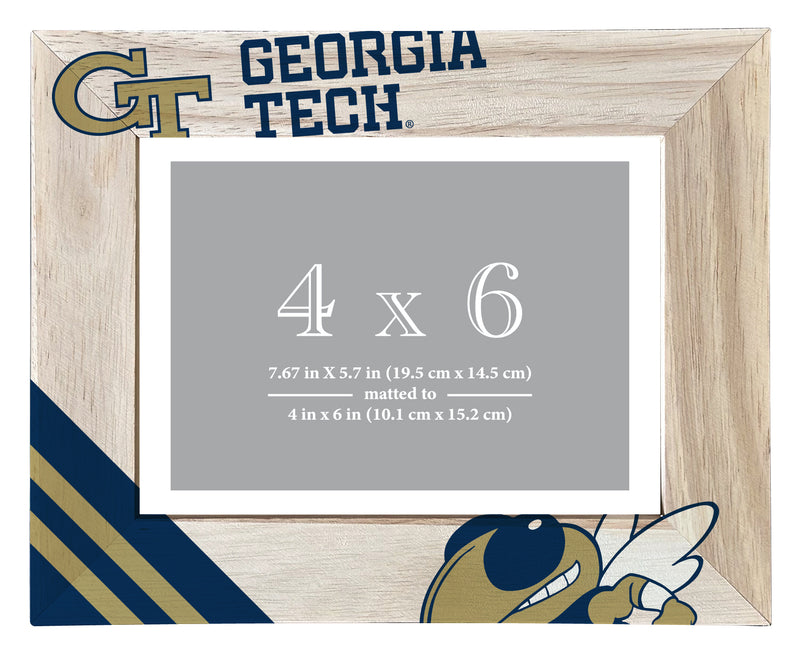 Georgia Tech Yellow Jackets Officially Licensed College Printed Wooden Photo Frame 4x6 – Horizontal Display