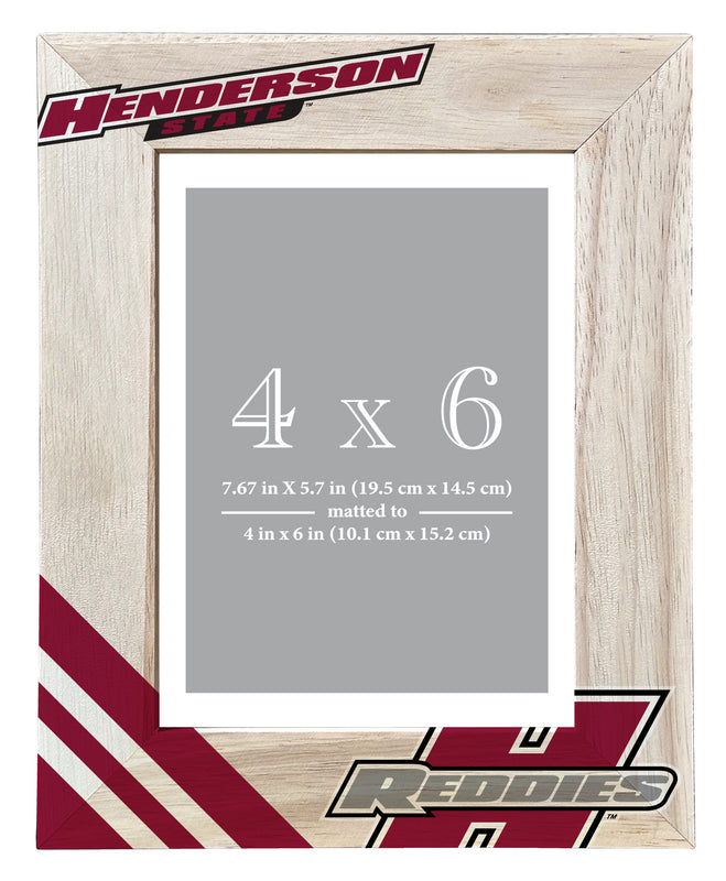 Henderson State Reddies Officially Licensed College Printed Wooden Photo Frame 4x6 – Vertical Display