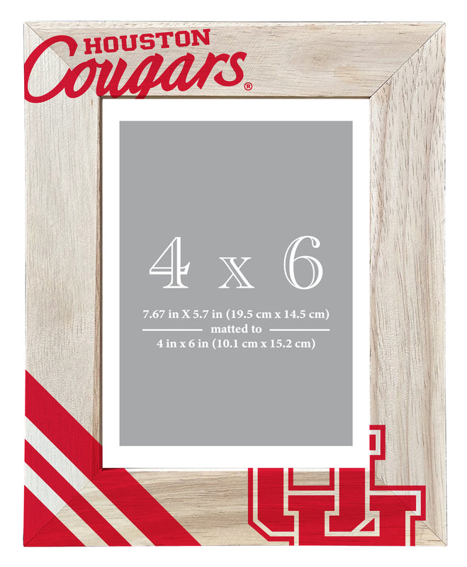 University of Houston Officially Licensed College Printed Wooden Photo Frame 4x6 – Vertical Display
