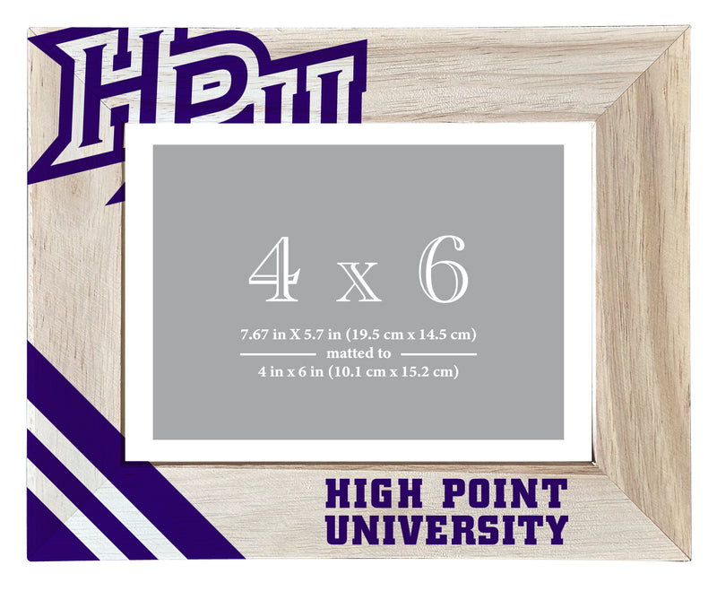 High Point University Officially Licensed College Printed Wooden Photo Frame 4x6 – Horizontal Display