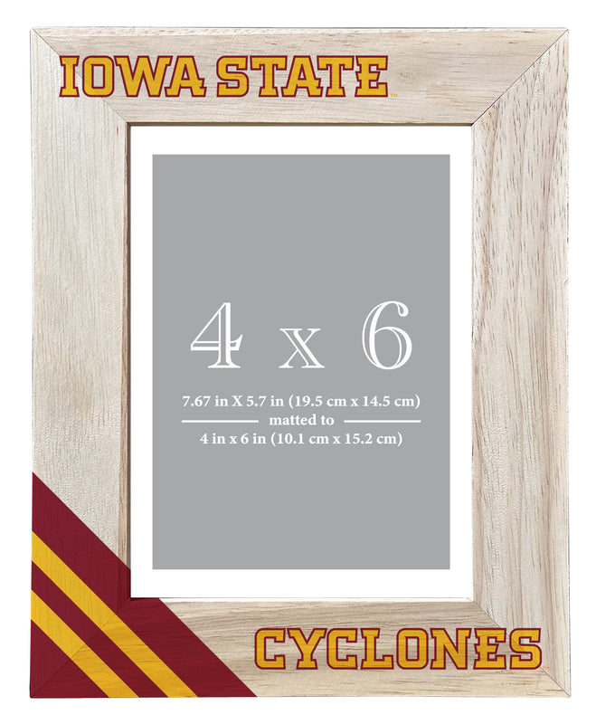 Iowa State Cyclones Officially Licensed College Printed Wooden Photo Frame 4x6 – Vertical Display
