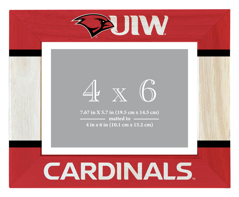 Incarnate Word Cardinals Wooden Photo Frame Matted to 4 x 6 Inch Officially Licensed Collegiate Product