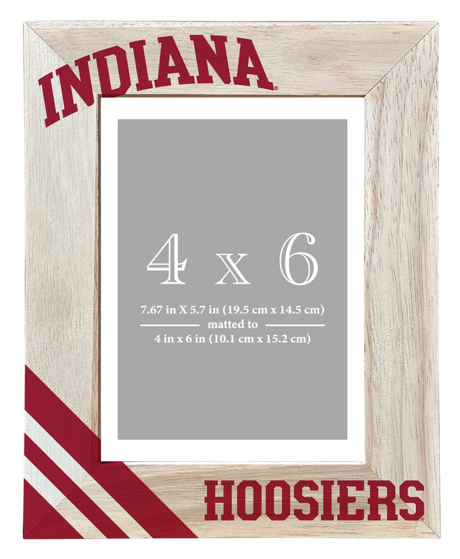 Indiana Hoosiers Officially Licensed College Printed Wooden Photo Frame 4x6 – Vertical Display