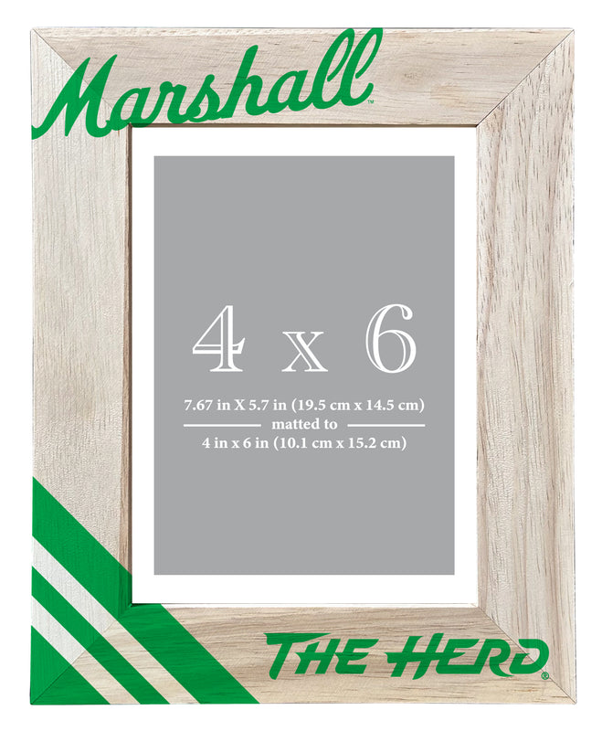 Marshall Thundering Herd Officially Licensed College Printed Wooden Photo Frame 4x6 – Vertical Display