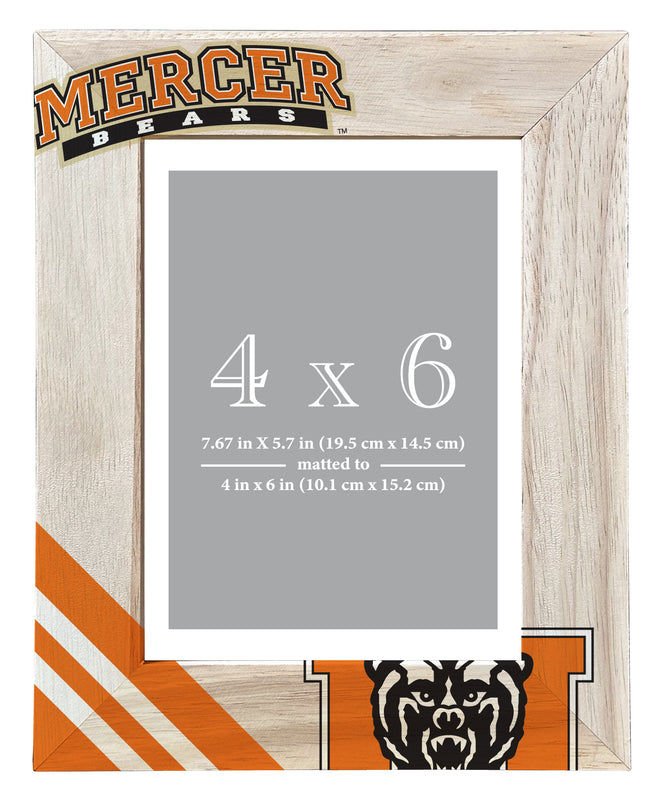 Mercer University Officially Licensed College Printed Wooden Photo Frame 4x6 – Vertical Display