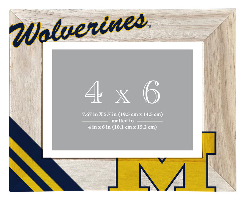Michigan Wolverines Officially Licensed College Printed Wooden Photo Frame 4x6 – Horizontal Display