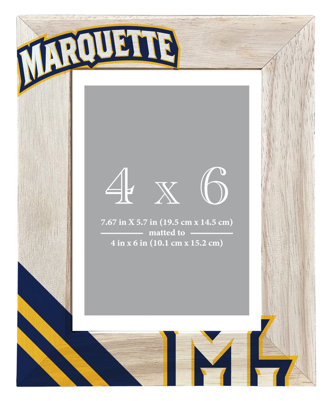 Marquette Golden Eagles Officially Licensed College Printed Wooden Photo Frame 4x6 – Vertical Display