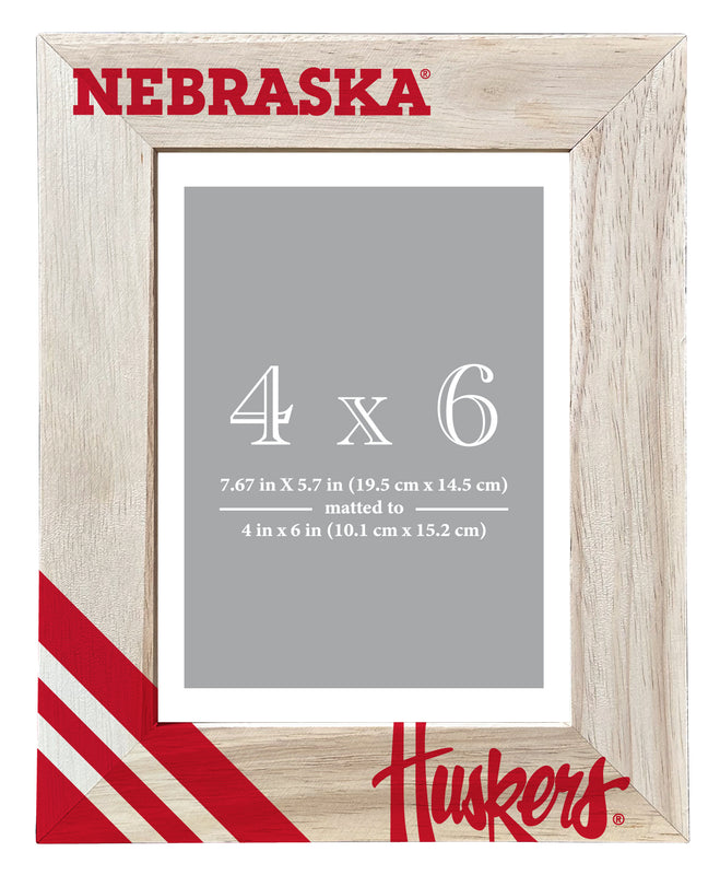 Nebraska Cornhuskers Officially Licensed College Printed Wooden Photo Frame 4x6 – Vertical Display