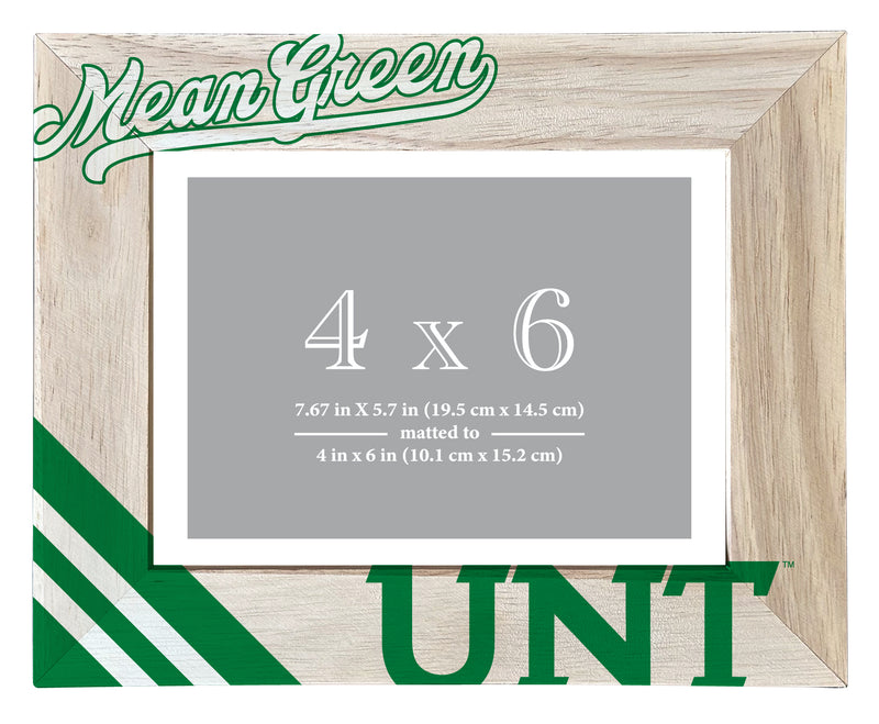 North Texas Officially Licensed College Printed Wooden Photo Frame 4x6 – Horizontal Display