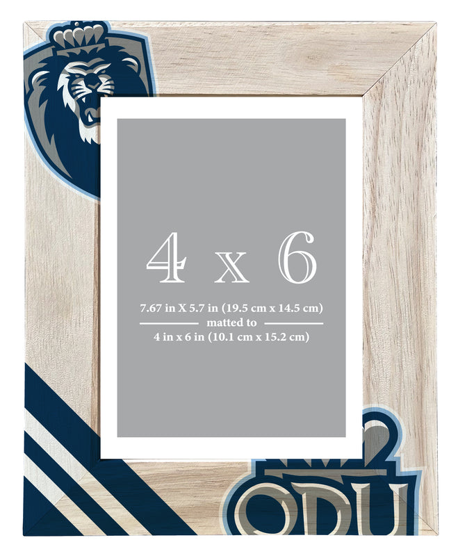 Old Dominion Monarchs Officially Licensed College Printed Wooden Photo Frame 4x6 – Vertical Display