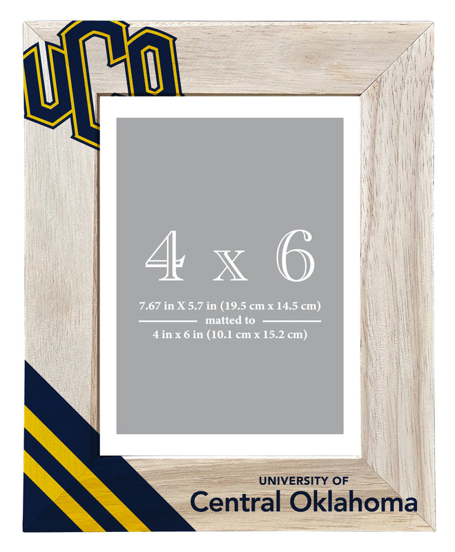University of Central Oklahoma Bronchos Officially Licensed College Printed Wooden Photo Frame 4x6 – Vertical Display