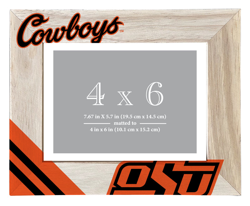 Oklahoma State Cowboys Officially Licensed College Printed Wooden Photo Frame 4x6 – Horizontal Display