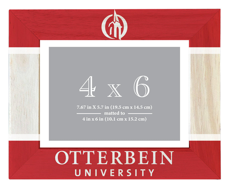 Otterbein University Wooden Photo Frame Matted to 4 x 6 Inch Officially Licensed Collegiate Product
