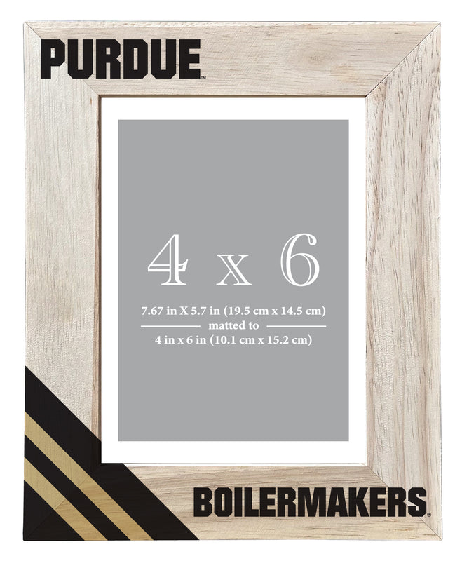 Purdue Boilermakers Officially Licensed College Printed Wooden Photo Frame 4x6 – Vertical Display