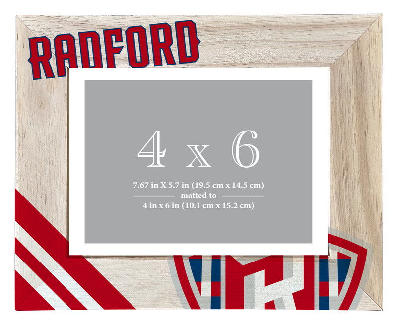 Radford University Highlanders Officially Licensed College Printed Wooden Photo Frame 4x6 – Horizontal Display
